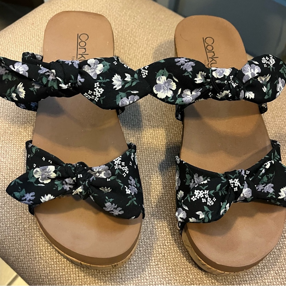 Corkys sittin pretty wedge sandals